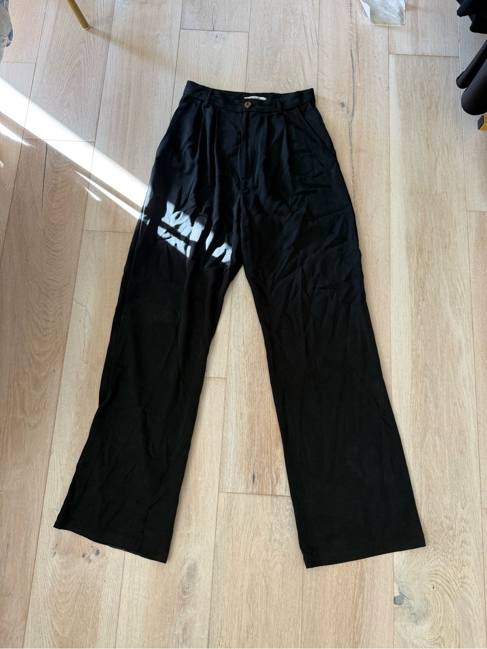 Reformation Black Wide Leg Trousers Pants / Size Women’s 4
